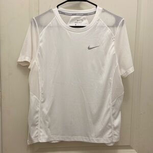 White Nike Running Dri-Fit Shirt Large
